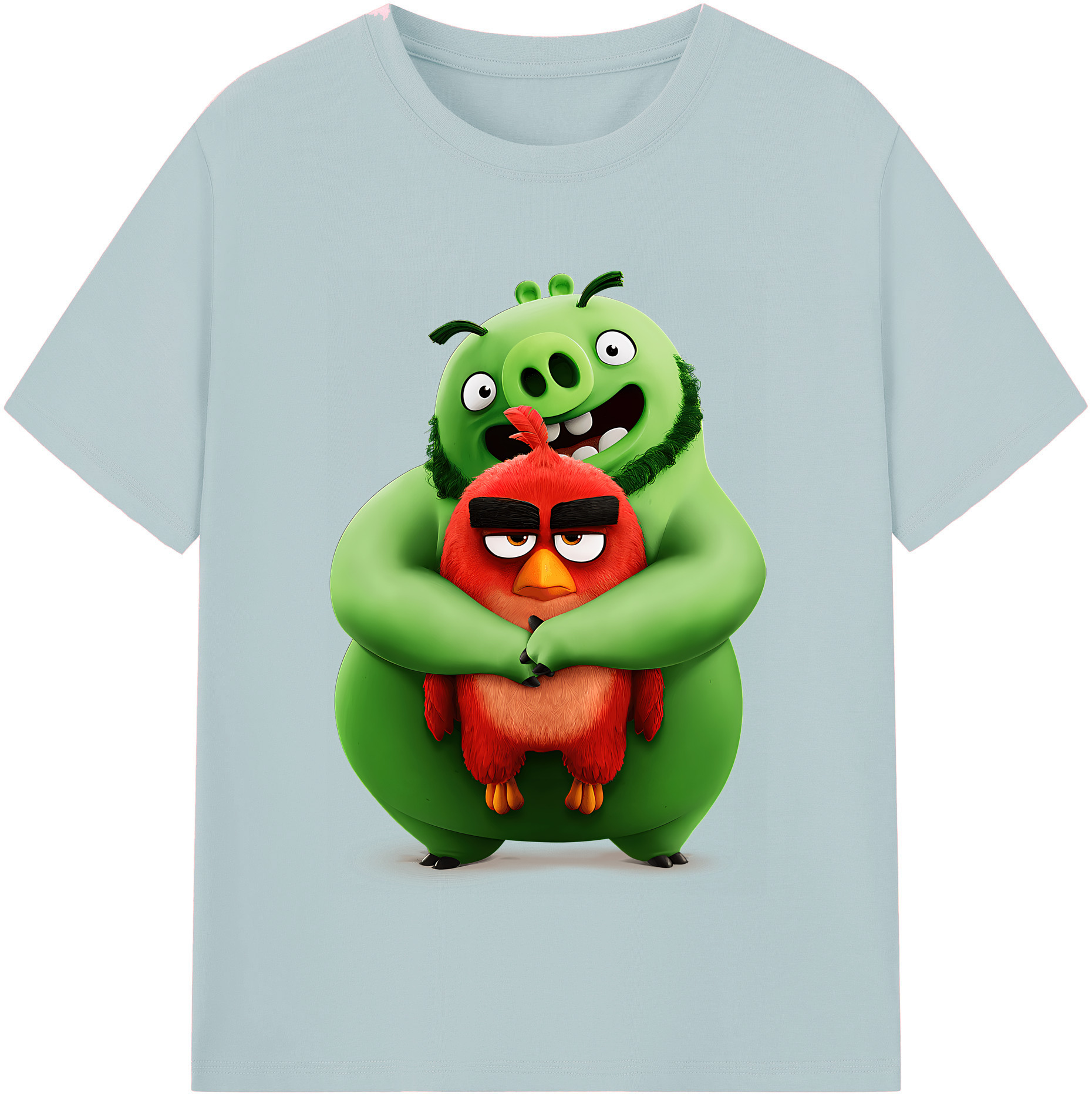 （画像用） Angry Birds アングリーバード 綿100％半袖Tシャツ（フロントプリント）